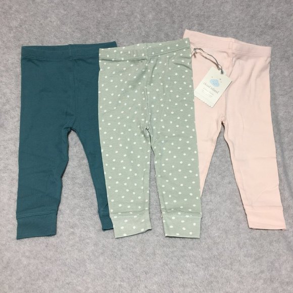 cloud island Other - Cloud Island 12 months 3 pack Pull-On Pants Light Pink Green Teal Blue